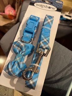 Wag & Bone Small Dog Collar and Leash Set