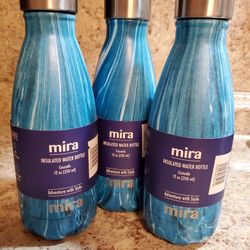 Mira Insulated Water Bottle Cascade 12oz- NEW!