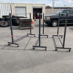 3 Heavy Duty Rolling Racks  together for sale