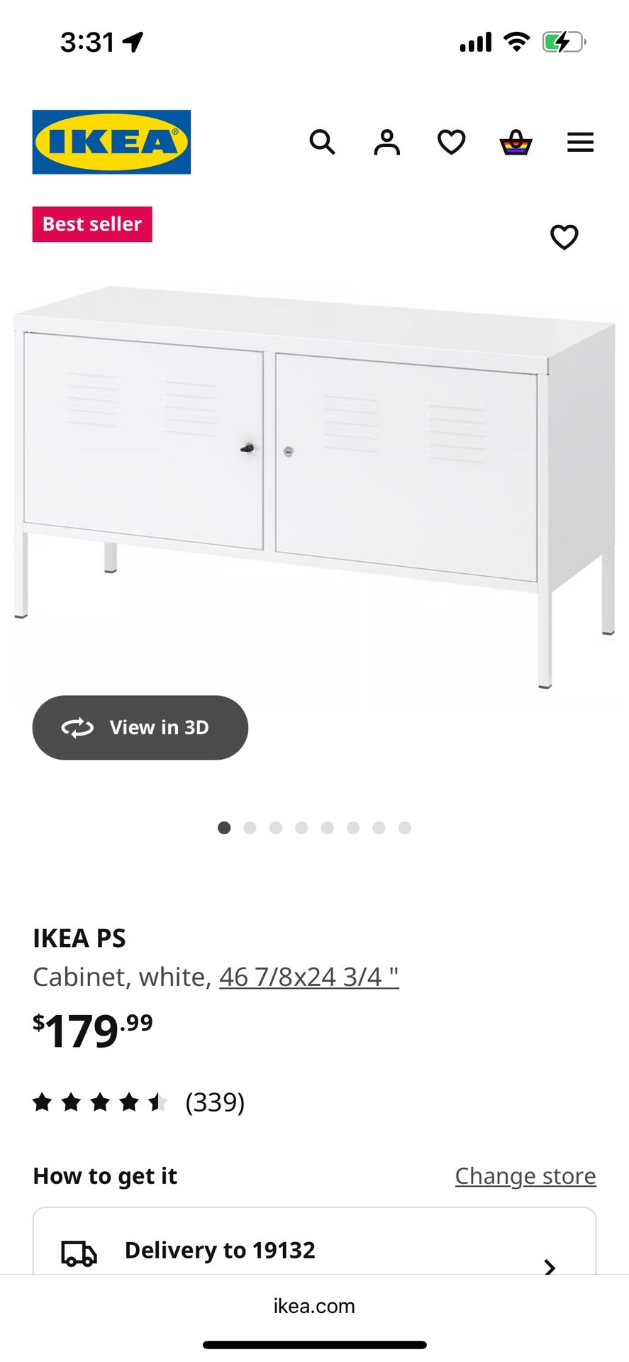 IKEA White Locker TV Stand