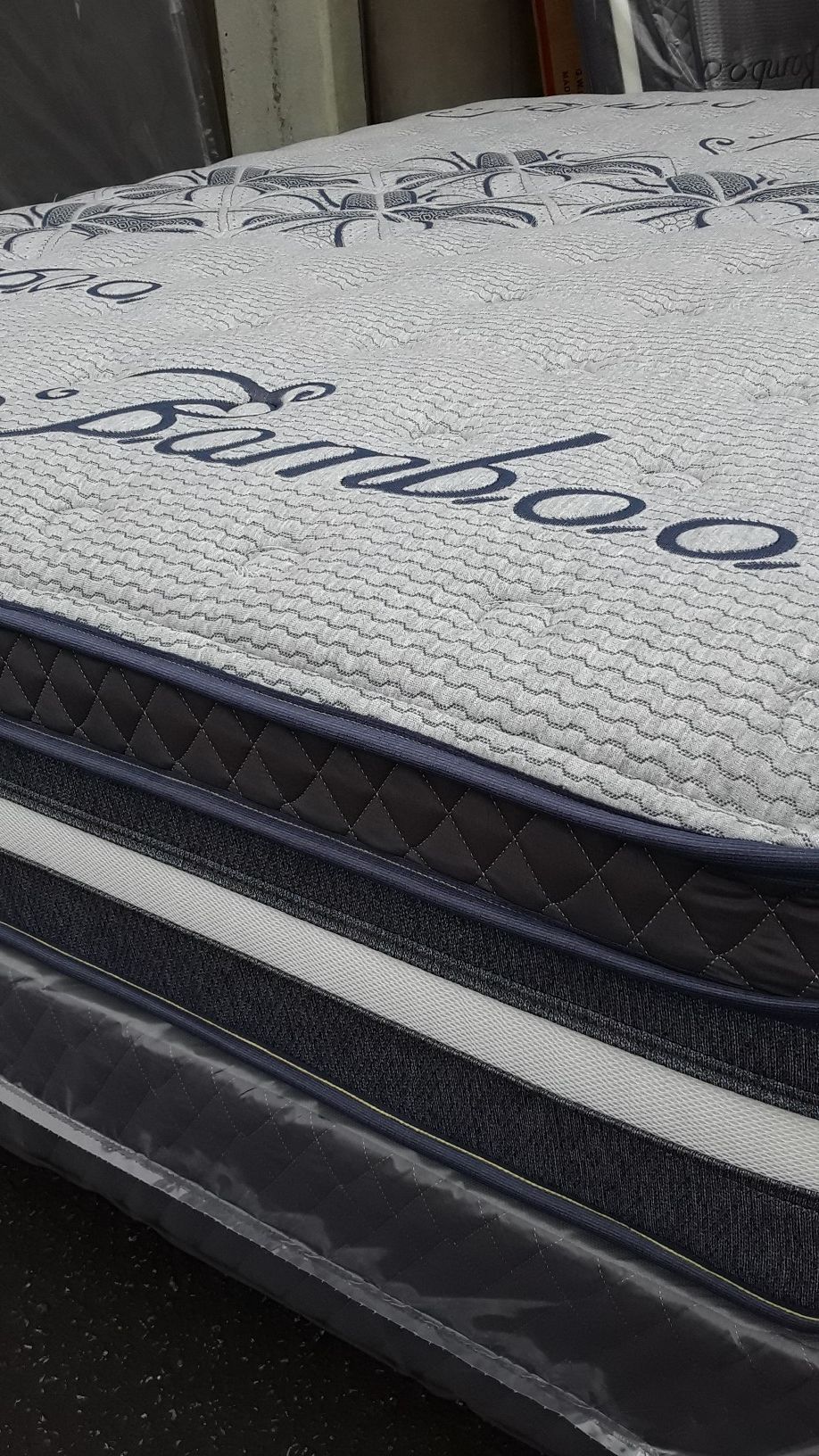 🌟Great Quality Limited Edition Bamboo Siesta Europillow Top Queen Mattress and Boxspring⭐️