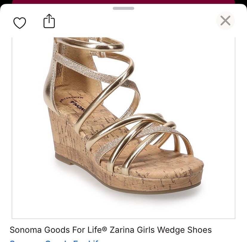 Zarina Girls Wedge Shoes.Size 12 And Size 1