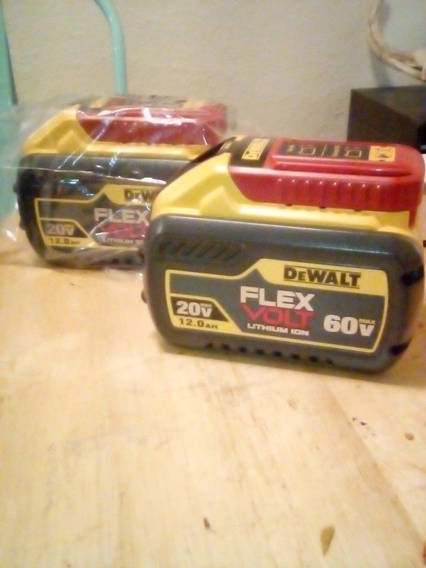 Two - ( Either Separate Or Together) DEWALT 12AH Flex volt batteries BRAND NEW $175 Each Or $350 For Both 