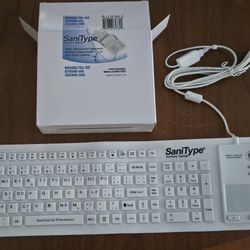 Keyboard Waterproof Flexible Very Thin Profile Fullsize With Touchpad