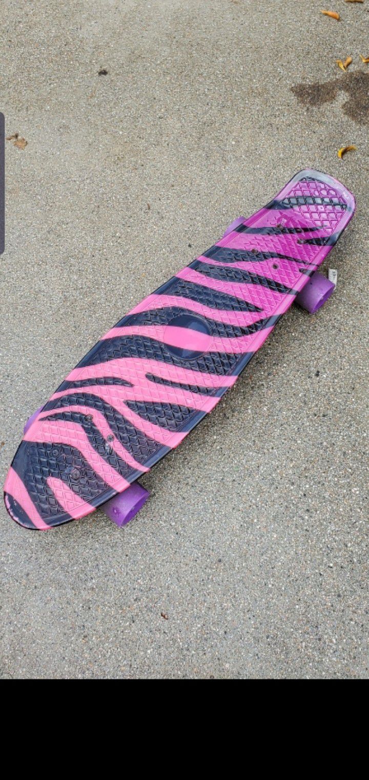 Kids skate board kid skateboard pink and black