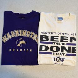 vintage t shirt lot large Washington Huskies