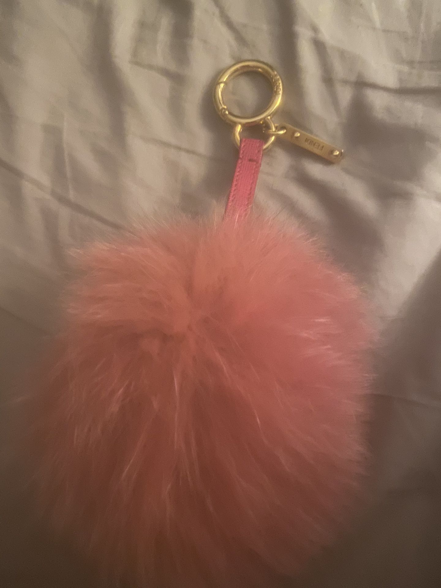 Fendi Pink Fur Pom Pom Bag Charm Pre-own