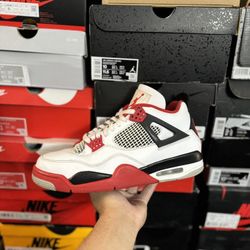 2020 Jordan Fire Red 4s size 10.5 USED But Clean