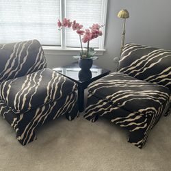 2 Black And White Chairs MUST GO