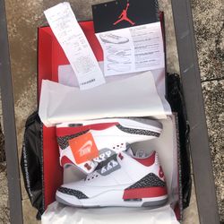 DS Nike Air Jordan Retro 3 Fire Red 3s Size 9.5