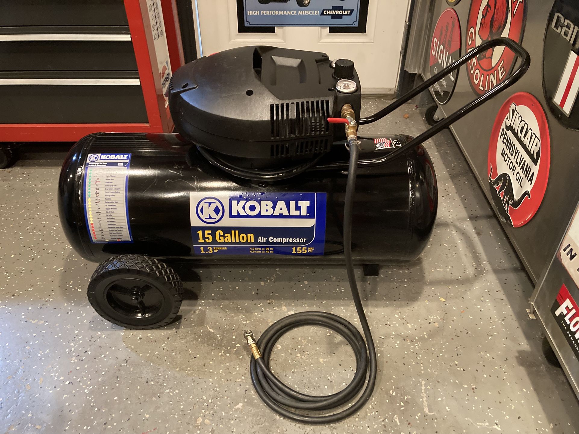 Air Compressor New Kobalt 15 Gallon. Price Firm