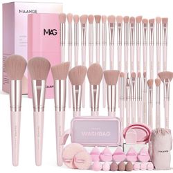 Pink Make Up Brush Full Set Kit