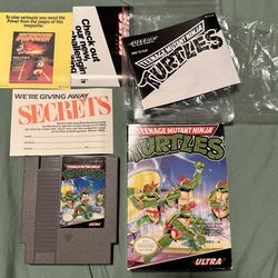 TMNT NES With Box And Manual Nintendo Teenage Mutant Ninja Turtles Game