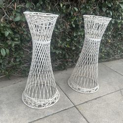 Russell Woodard Fiberglas Plant Stand -pair 