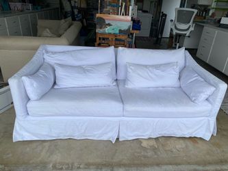 Designer grade slipcover cotton sofa