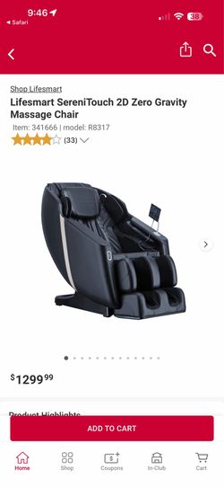 Lifesmart SereniTouch 2D Zero Gravity Massage Chair