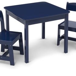 New Other Delta Children Mysize Kids Wood Table And Chairs Set, Deep Blue