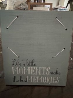 Gray  wood photo frame "Life's little moments make the best memories" photo frame  #memories #photoframe 9x8”  New