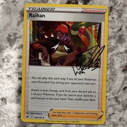 Raihan #140 Pokemon Crown Zenith-Signed