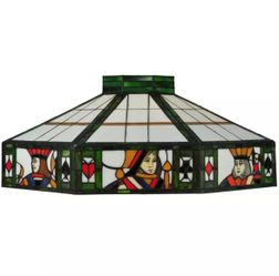 Meyda Lighting 24'W Poker Face Replacement Shade, Beige Red Bl 59 - 81446