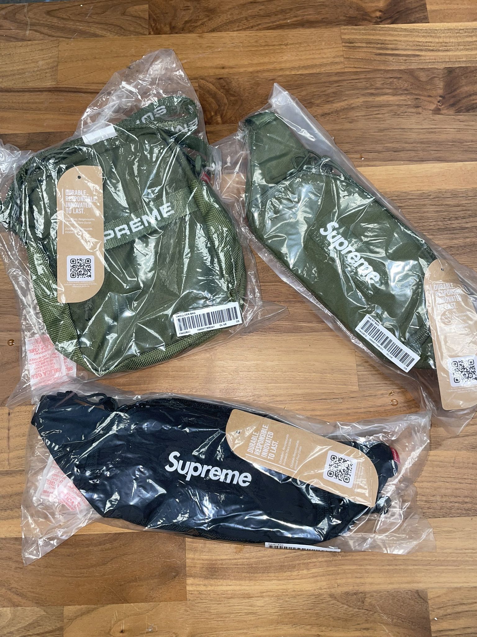 Supreme Fanny Pack Waist Bag Shoulder Bag Black Olive Green