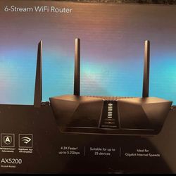 Nighthawk 6-Stream Dual-Band WiFi 6 Router, 5.2Gbps. AX5200 WiFi Router (RAX48)