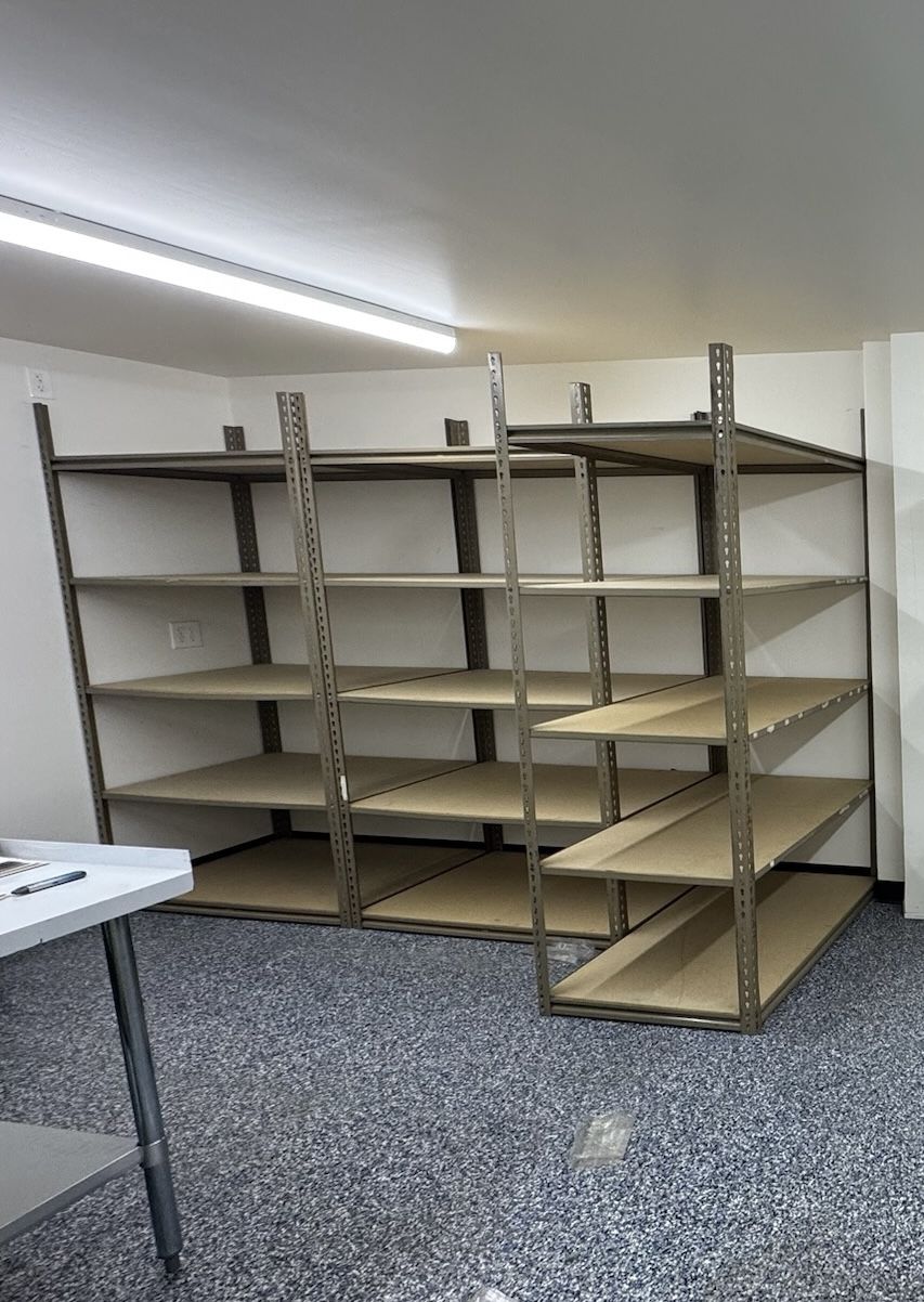 4 ft W x 2 1/2 ft D Warehouse Office Garage Storage Stock Supply Shelving Racks Stronger Than Homedepot Lowes And Costco Delivery Available