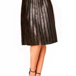 Bebe Leather/lace Skirt