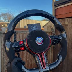 BMW customized carbon steering wheel