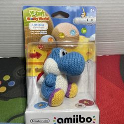Nintendo Amiibo Yoshi's Woolly World Light Blue Yarn Yoshi