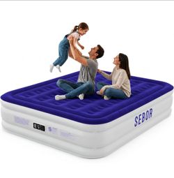 🔥new inbox🔥Air Mattress Queen with Built-in Pump 18",