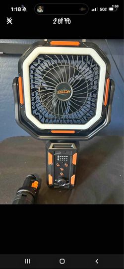 (BRAND NEW)🔥🔥 DISCOUNT-SALE/OGERY F21 Oscillating Camping Fan with Adjustable Stand and Remote