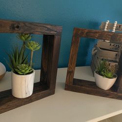 2pc Solid Wood Shadow Boxes. 