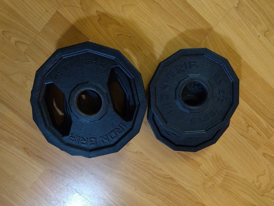 Iron Grip Barbell Weights 10 LB 5 Lb