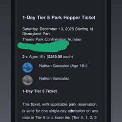 Disney Tickets 
