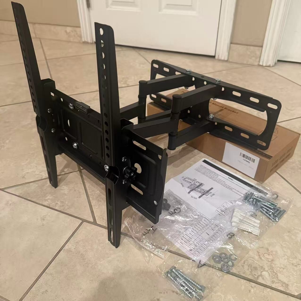 New In Box 26 To 65 Inch Swivel Full Motion Articulating Dual Arm TV Television Wall Mount Stand Bracket 400x400 VESA