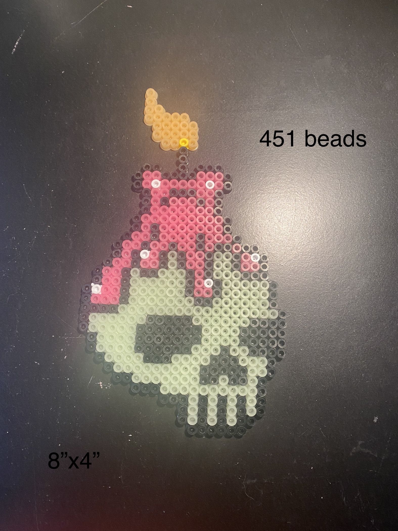 Glow In The Dark Skull W/ Pink Candle