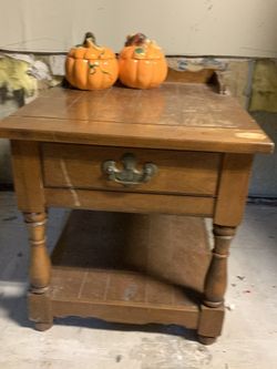 Vintage wood and table