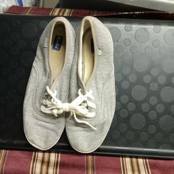 Gray Women's KEDs Fabric Tennis Shoes 