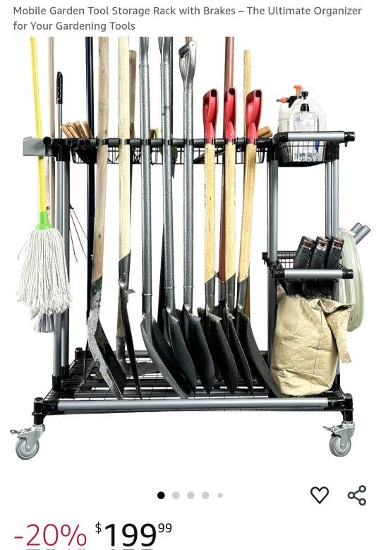 Garden Tool Storage Rack OPEN BOX