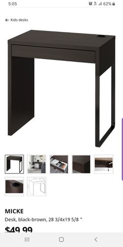 MICKE Desk, black-brown, 28 3/4x19 5/8 - IKEA