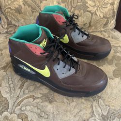 Nike Air Max 90 Sneaker Boots Brown Leather 