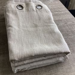 2 Tan color Curtains 84 Inches /49inches 