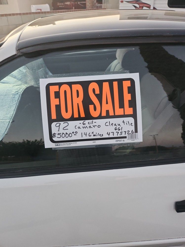 92 Chevy  Camaro Clean Tile   146K Miles  Tip Tops