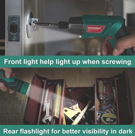 3.6V 2.0Ah Electric Screwdriver Rechargeable Screw Gun, Front LED and Rear Flashlight