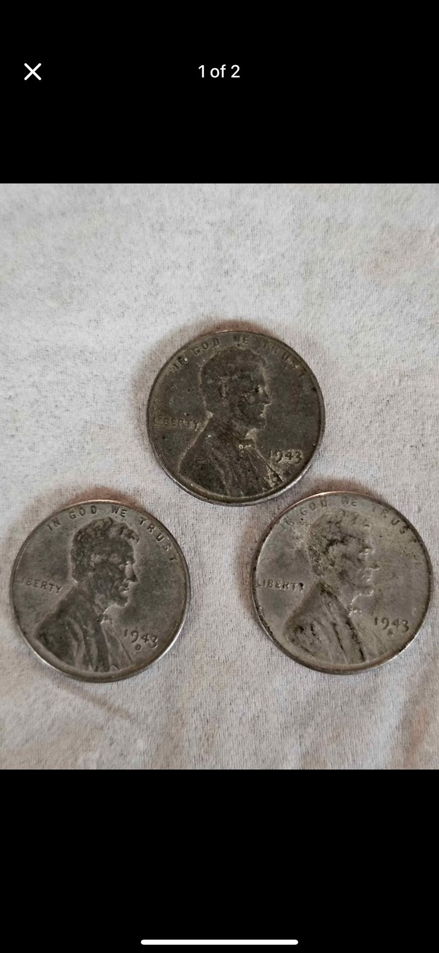 Set of 3 - 1943 Steel War Pennie’s- Only produced 1 year