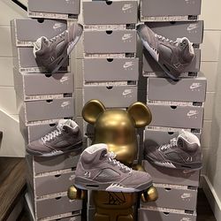 Jordan 5 Wolf Grey 5 Size 5.5Y 6Y 6.5Y 7Y 8 8.5 9 10 10.5 11 11.5 12 13