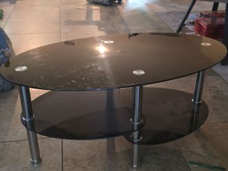 Glass coffee table