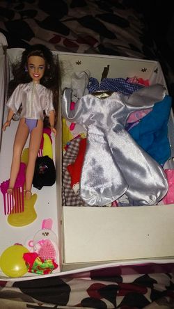 Fashion doll case and doll plus clothes & assessories