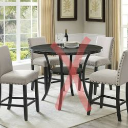 Roundhill Furniture Biony Fabric Counter Height Chairs with Nailhead Trim,

